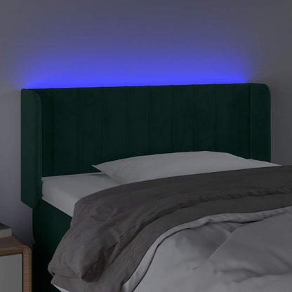 Testiera a LED Verde scuro 93x16x78/88 cm in Velluto