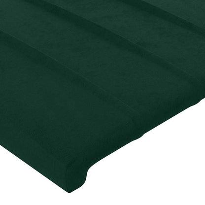 Testiera a LED Verde Scuro 203x16x78/88 cm in Velluto | homemem39