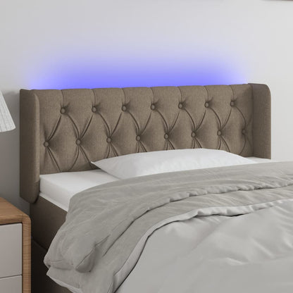 Testiera a LED Tortora 93x16x78/88 cm in Tessuto | homemem39