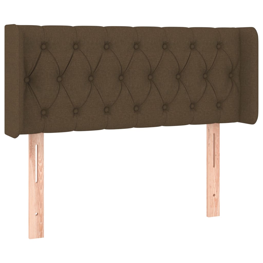 Testiera a LED Marrone Scuro 103x16x78/88 cm in Tessuto | homemem39