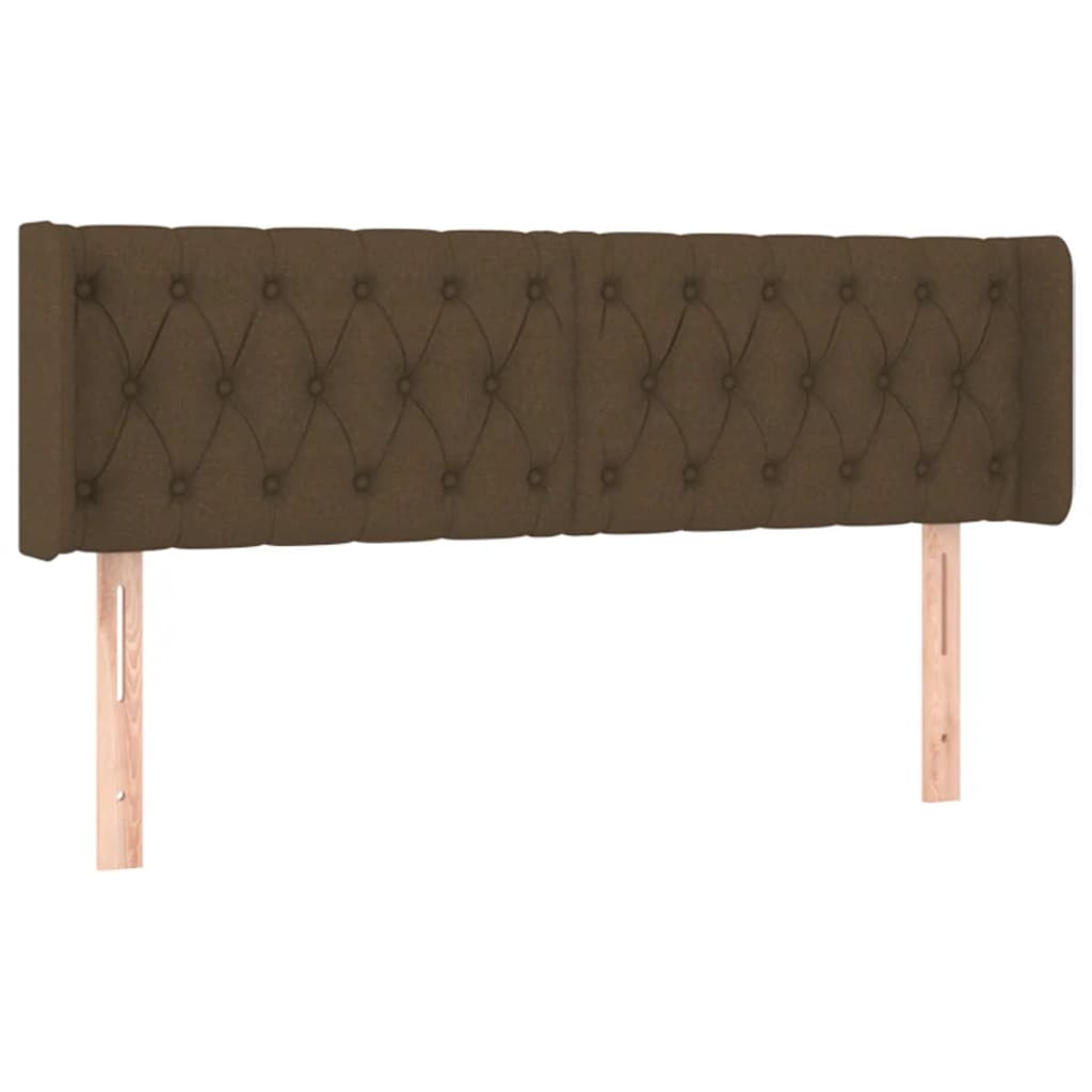 Testiera a LED Marrone Scuro 163x16x78/88 cm in Tessuto | homemem39