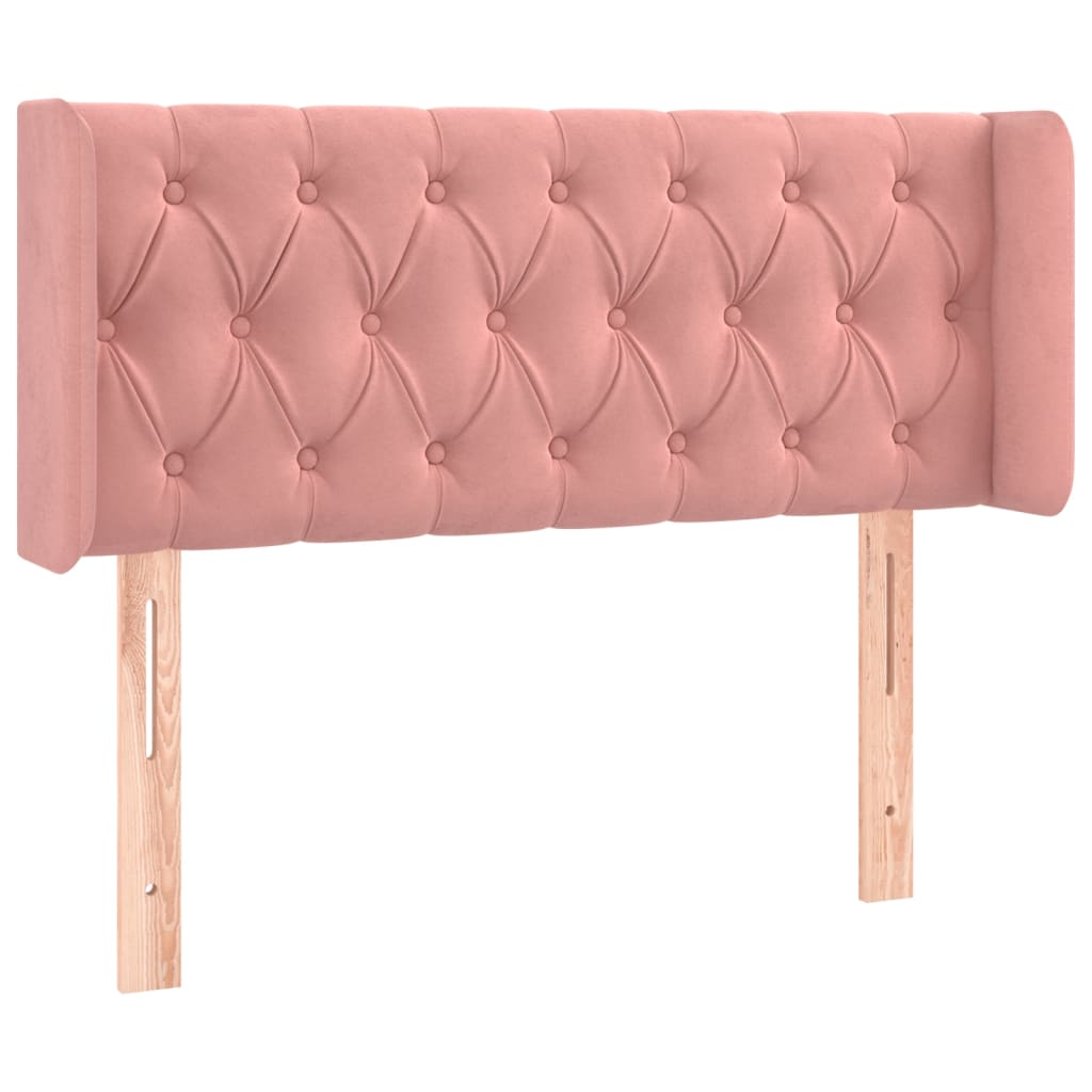 Testiera a LED Rosa 103x16x78/88 cm in Velluto | homemem39
