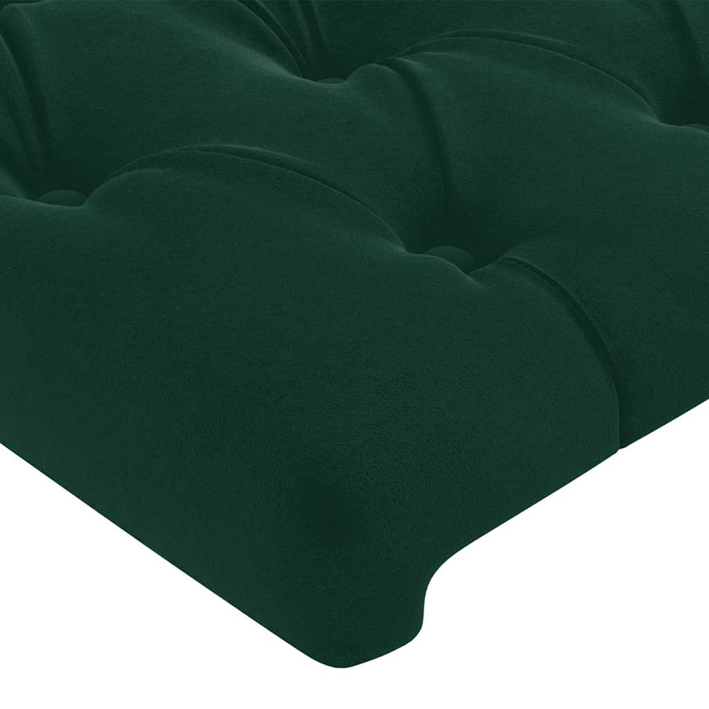 Testiera a LED Verde Scuro 203x16x78/88 cm in Velluto | homemem39