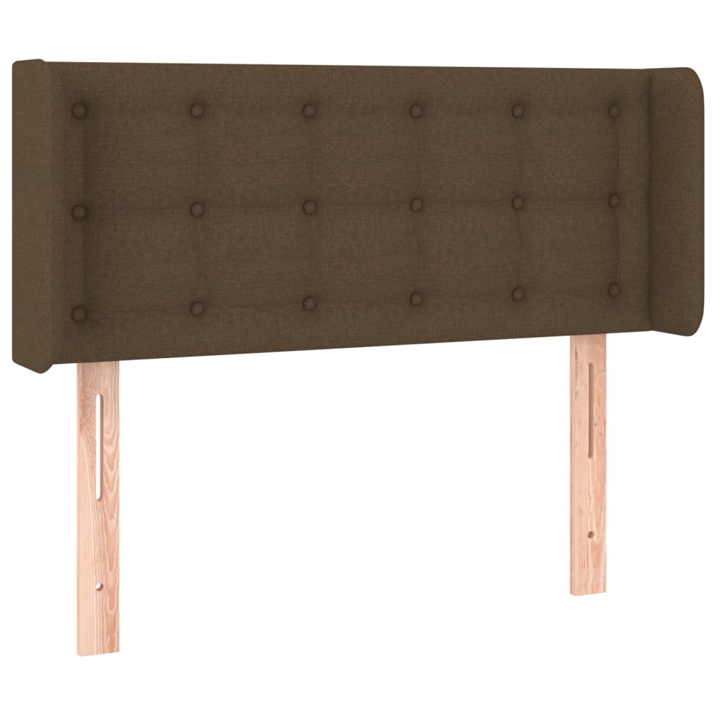 Testiera a LED Marrone Scuro 103x16x78/88 cm in Tessuto | homemem39