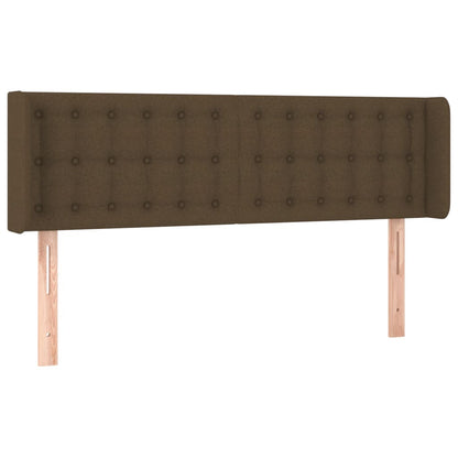 Testiera a LED Marrone Scuro 147x16x78/88 cm in Tessuto | homemem39