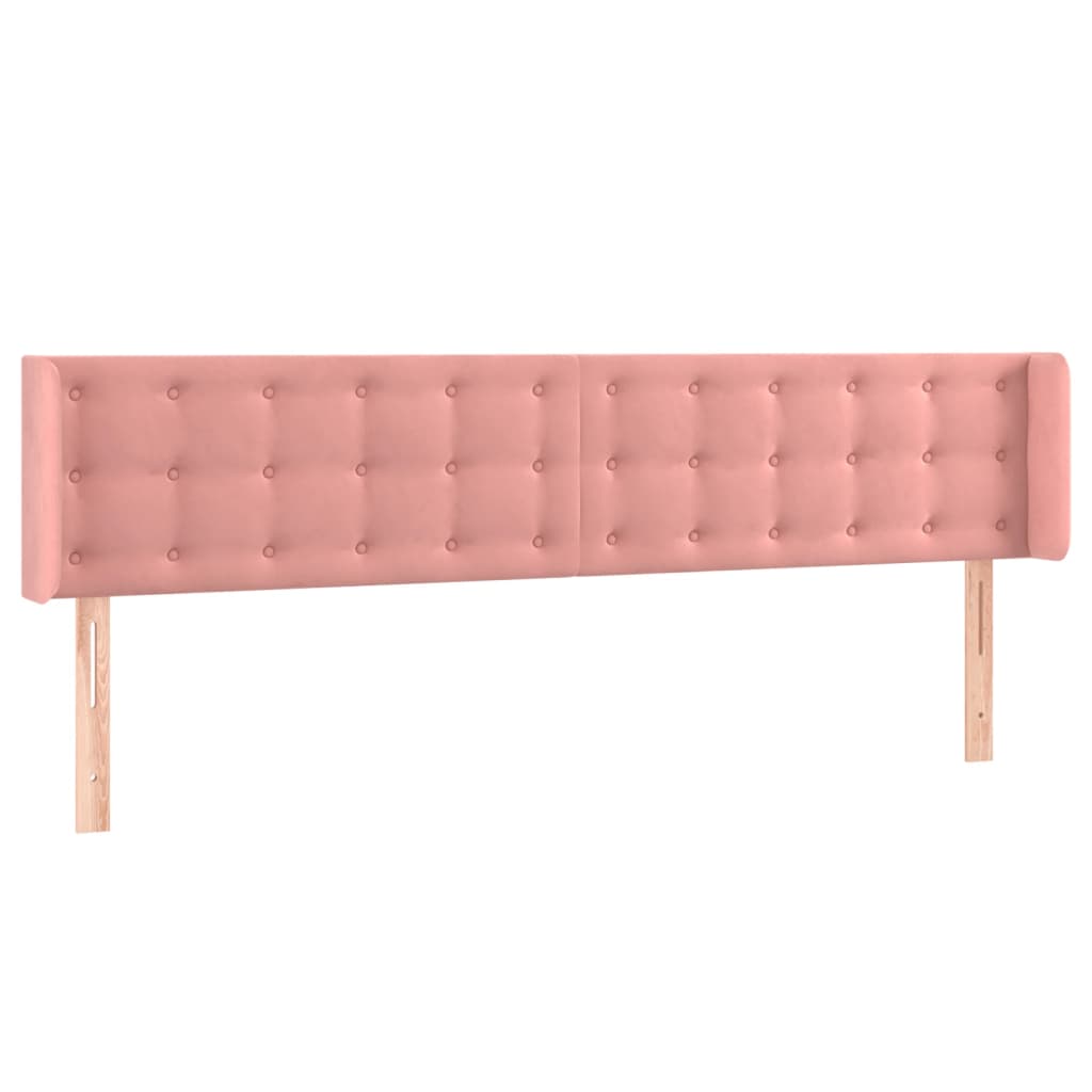 Testiera a LED Rosa 163x16x78/88 cm in Velluto | homemem39