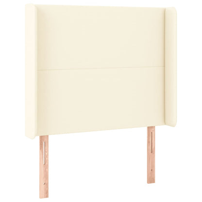 Testiera a LED Crema 83x16x118/128 cm in Similpelle