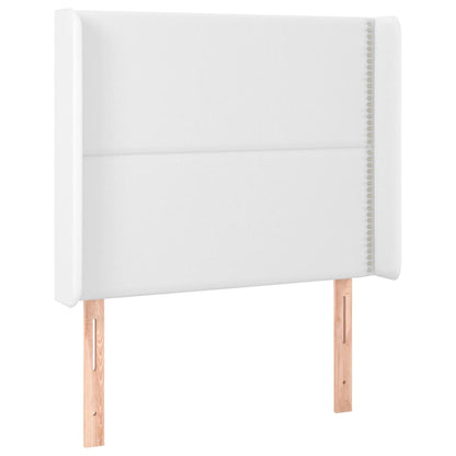 Testiera a LED Bianco 103x16x118/128 cm in Similpelle - homemem39