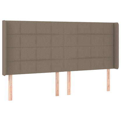 Testiera a LED Tortora 163x16x118/128 cm in Tessuto | homemem39
