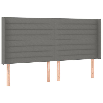 Testiera a LED GrigioScuro 163x16x118/128cm inTessuto - homemem39