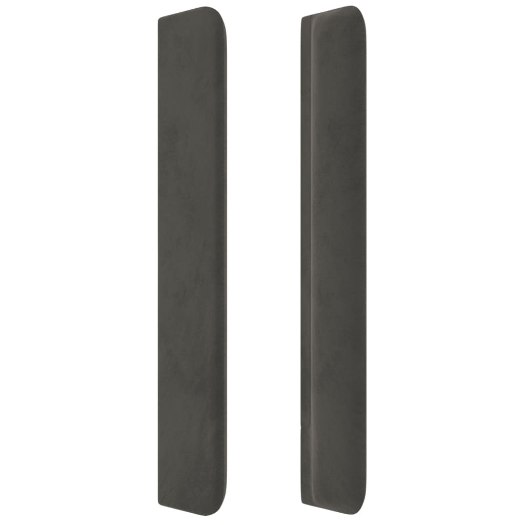 Testiera a LED Grigio Scuro 147x16x118/128cm in Velluto