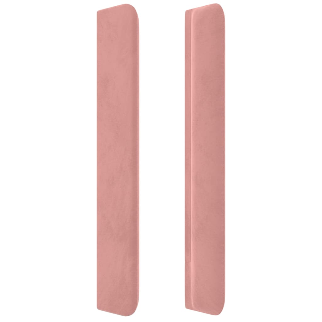 Testiera a LED rosa 163x16x118/128 cm in Velluto