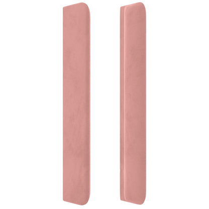 Testiera a LED rosa 183x16x118/128 cm in Velluto