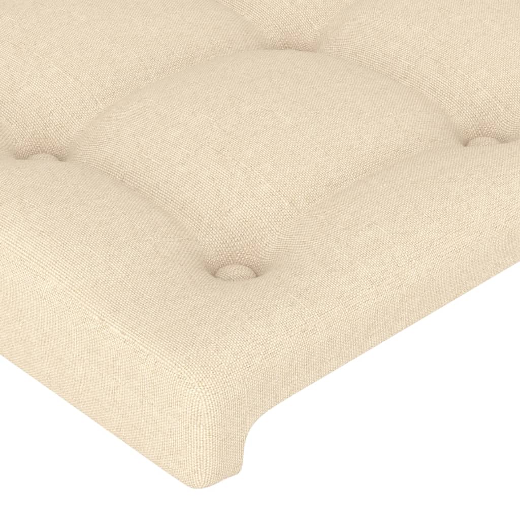 Testiera a LED Crema 163x16x118/128 cm in Tessuto | homemem39