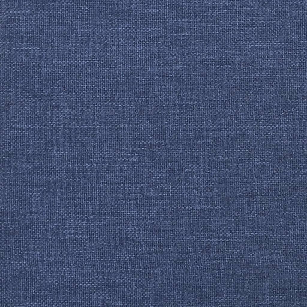 Giroletto a Molle con Materasso Blu 140x190 cm in Tessuto