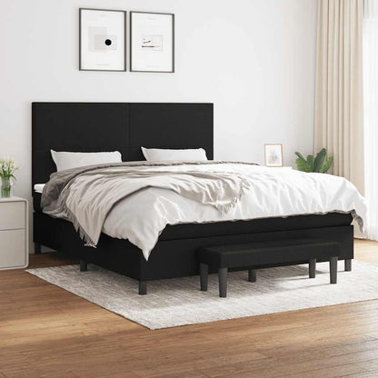 Giroletto a Molle con Materasso Nero 160x200 cm in Tessuto | homemem39