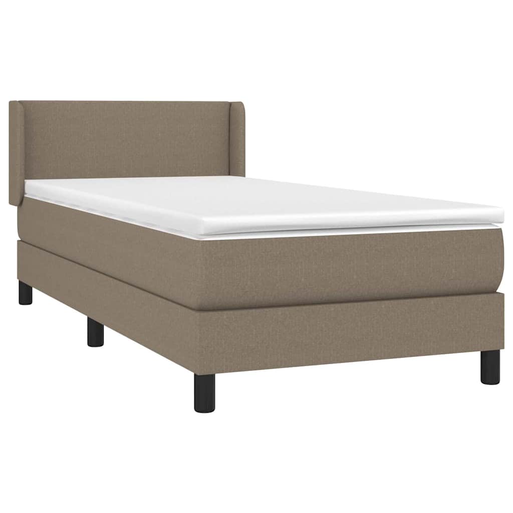 Giroletto a Molle con Materasso Tortora 90x200 cm inTessuto