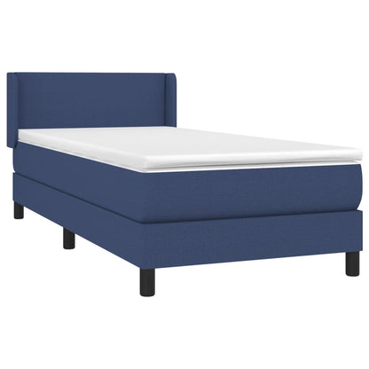Giroletto a Molle con Materasso Blu 90x200 cm inTessuto | homemem39
