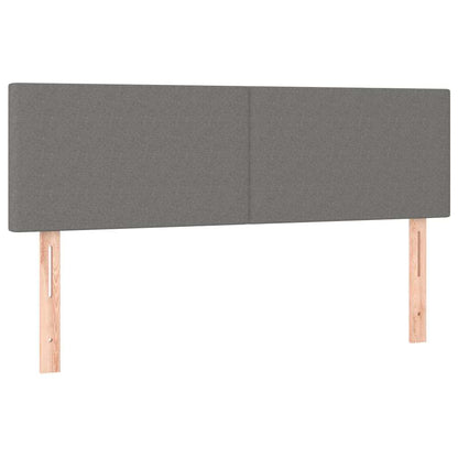 Giroletto a Molle con Materasso Grigio Scuro 140x200cm Tessuto