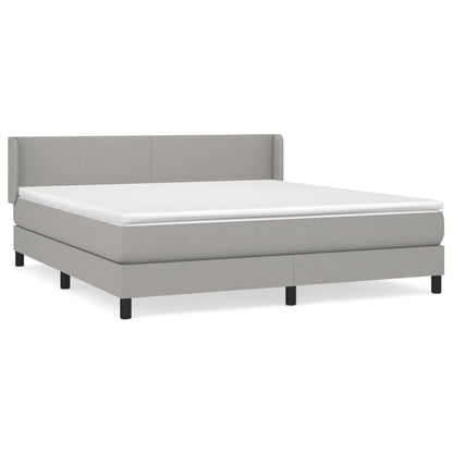 Giroletto a Molle con Materasso Grigio Chiaro180x200 cm Tessuto | homemem39