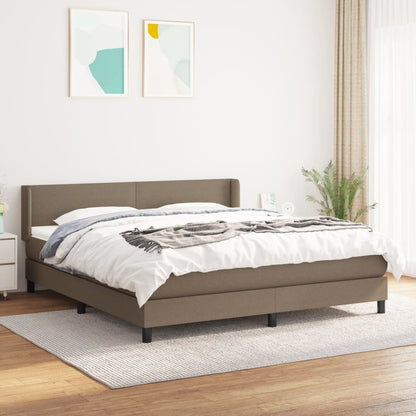 Giroletto a Molle con Materasso Tortora 180x200 cm in Tessuto | homemem39