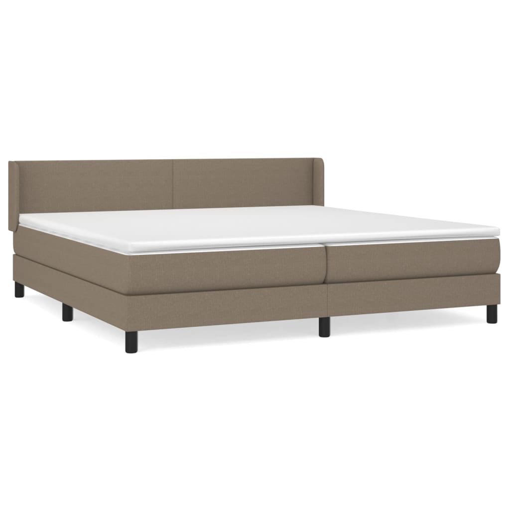 Giroletto a Molle con Materasso Tortora 200x200 cm in Tessuto | homemem39