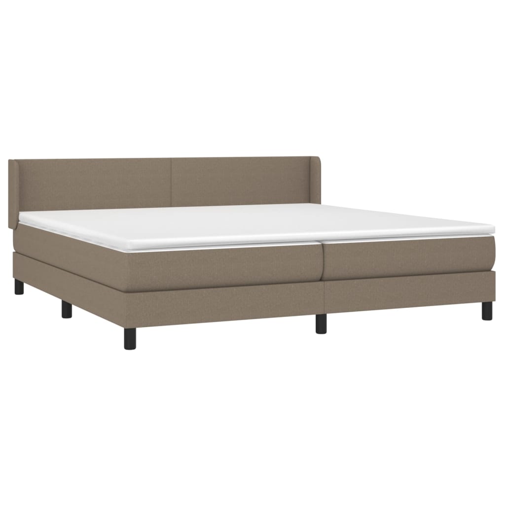 Giroletto a Molle con Materasso Tortora 200x200 cm in Tessuto | homemem39