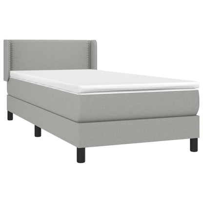 Giroletto a Molle con Materasso Grigio Chiaro 80x200 cm Tessuto | homemem39