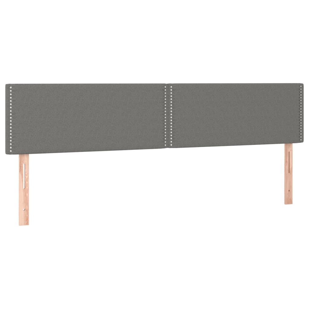 Giroletto a Molle con Materasso Grigio Scuro 200x200 cm Tessuto | homemem39