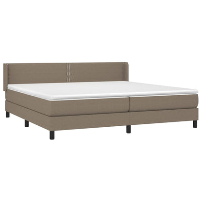 Giroletto a Molle con Materasso Tortora 200x200 cm in Tessuto | homemem39