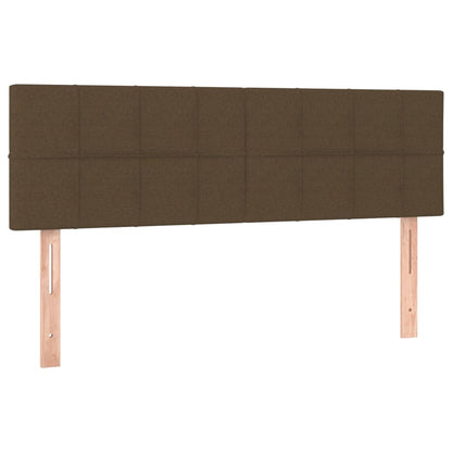 Giroletto a Molle con Materasso Marrone Scuro 140x190cm Tessuto | homemem39