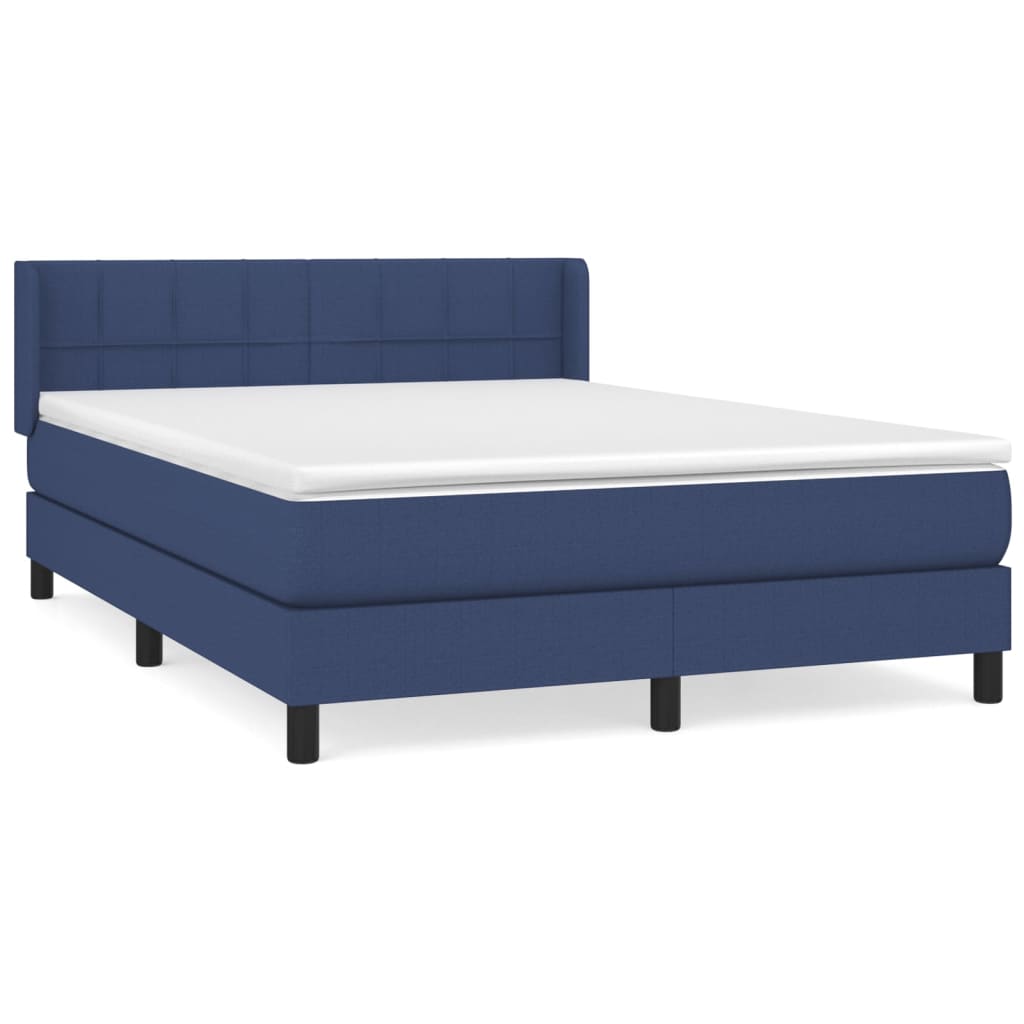 Giroletto a Molle con Materasso Blu 140x200 cm in Tessuto | homemem39