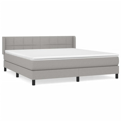 Giroletto a Molle con Materasso Grigio Chiaro160x200 cm Tessuto | homemem39