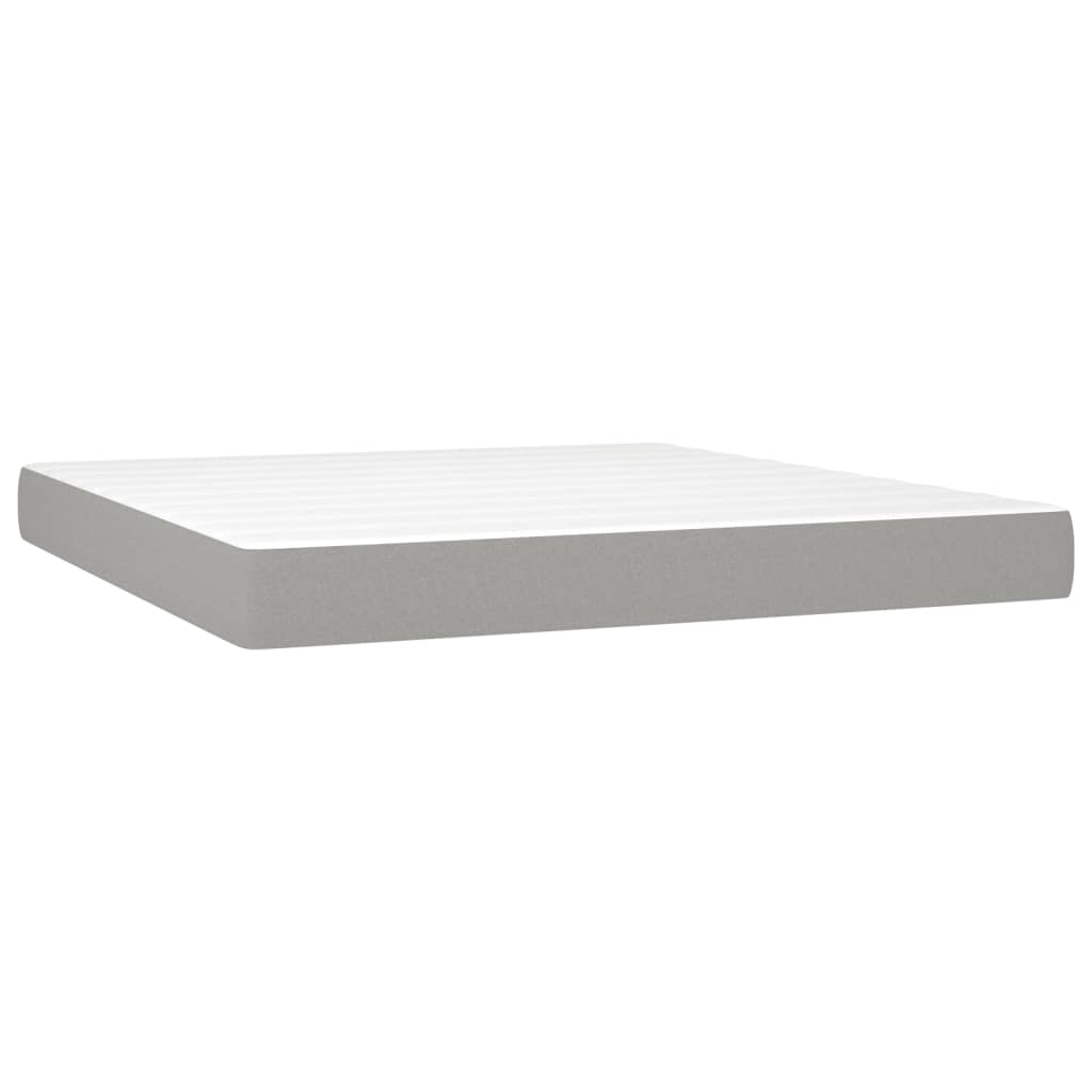 Giroletto a Molle con Materasso Grigio Chiaro160x200 cm Tessuto | homemem39