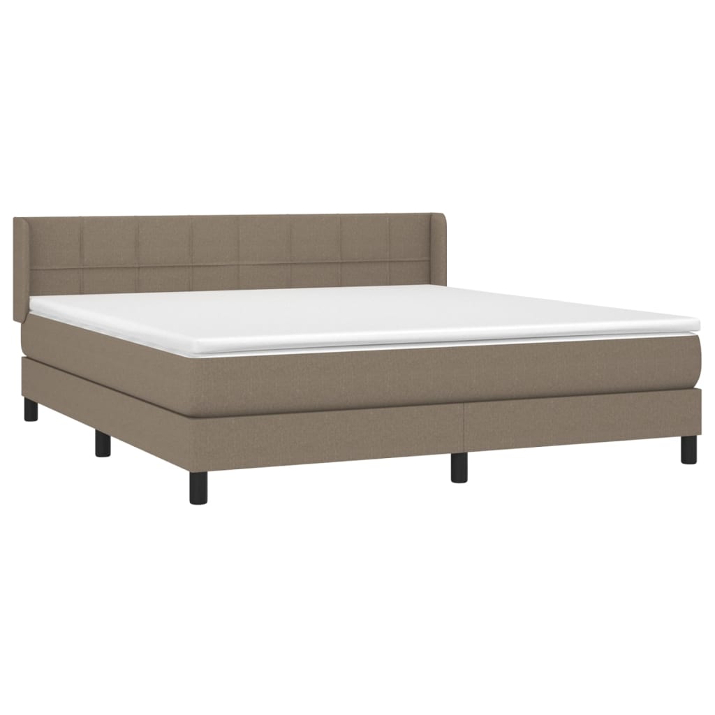 Giroletto a Molle con Materasso Tortora 160x200 cm in Tessuto | homemem39