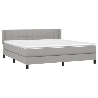 Giroletto a Molle con Materasso Grigio Chiaro180x200 cm Tessuto | homemem39