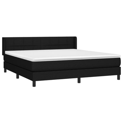 Giroletto a Molle con Materasso Nero 180x200 cm in Tessuto | homemem39