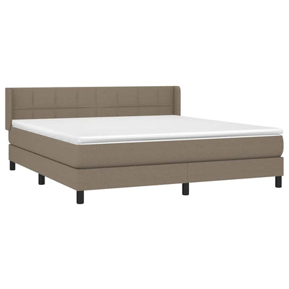 Giroletto a Molle con Materasso Tortora 180x200 cm in Tessuto