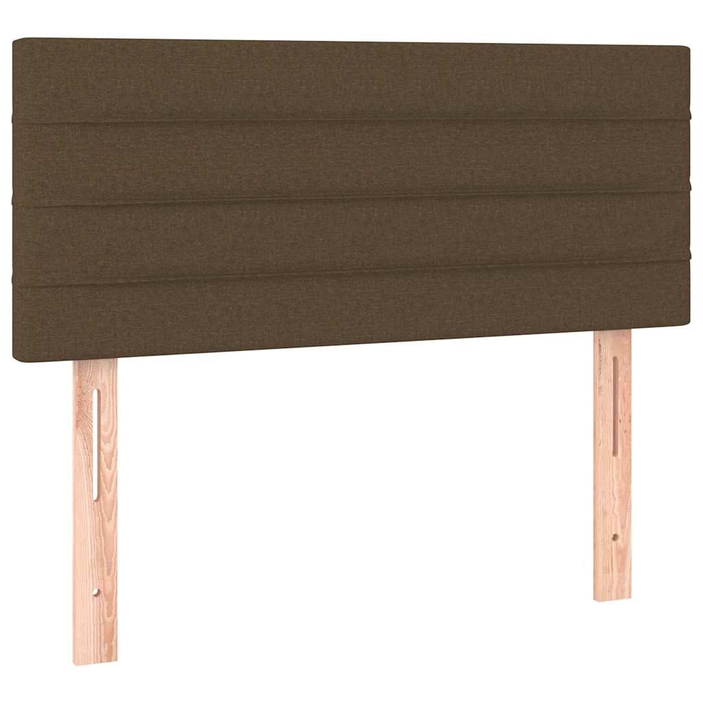 Giroletto a Molle con Materasso Marrone Scuro 80x200 cm Tessuto