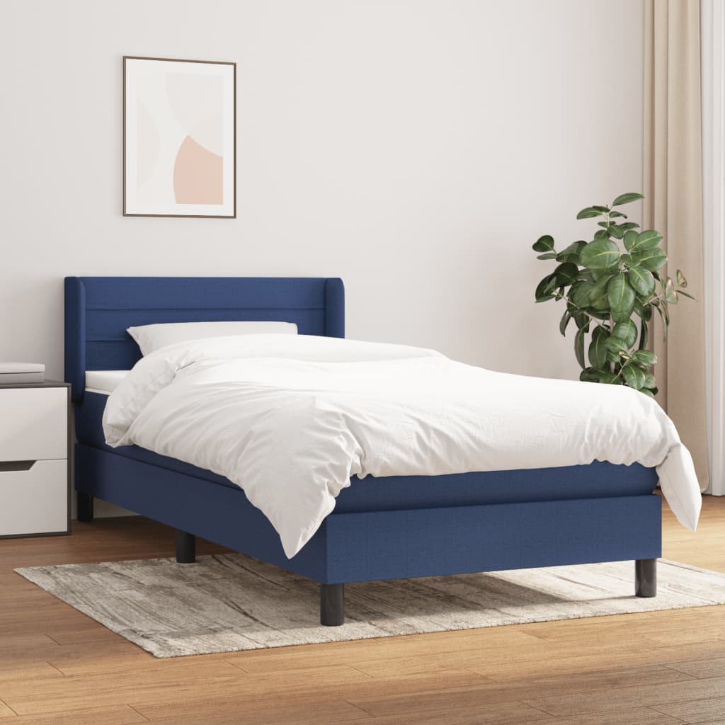 Giroletto a Molle con Materasso Blu 80x200 cm inTessuto | homemem39