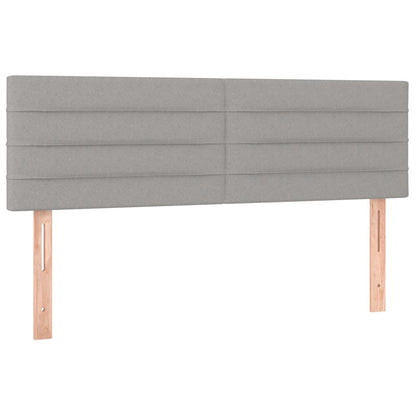 Giroletto a Molle con Materasso Grigio Chiaro 140x190cm Tessuto | homemem39