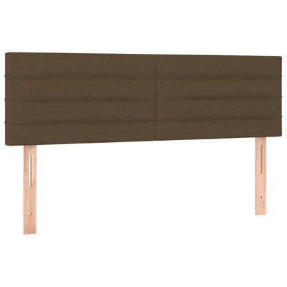 Giroletto a Molle con Materasso Marrone Scuro 140x190cm Tessuto | homemem39