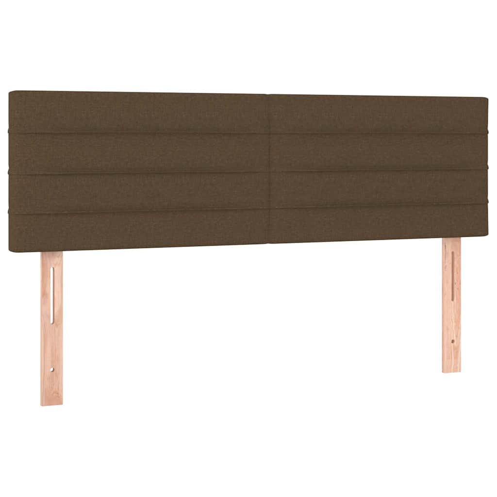 Giroletto a Molle con Materasso Marrone Scuro 140x200cm Tessuto