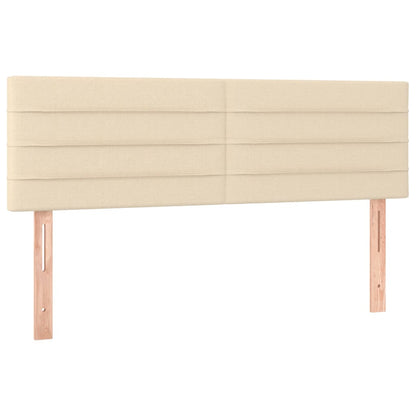 Giroletto a Molle con Materasso Crema 140x200 cm in Tessuto