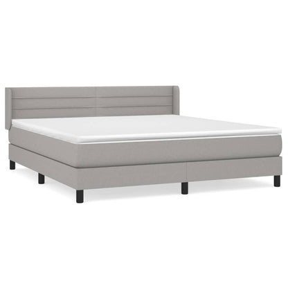 Giroletto a Molle con Materasso Grigio Chiaro160x200 cm Tessuto | homemem39