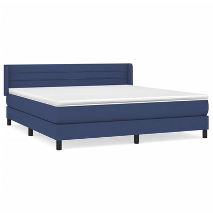 Giroletto a Molle con Materasso Blu 160x200 cm in Tessuto | homemem39