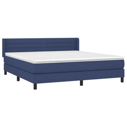 Giroletto a Molle con Materasso Blu 160x200 cm in Tessuto | homemem39
