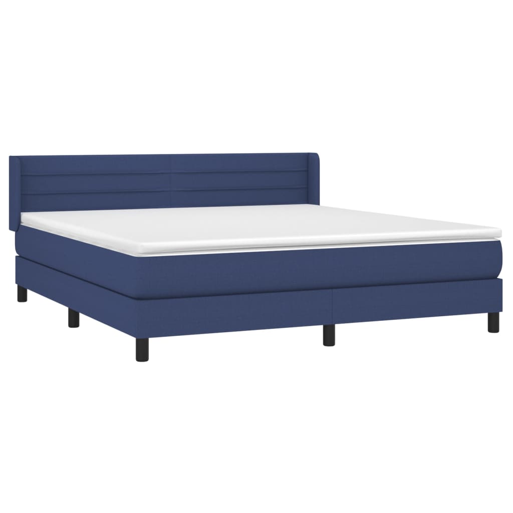 Giroletto a Molle con Materasso Blu 180x200 cm in Tessuto | homemem39