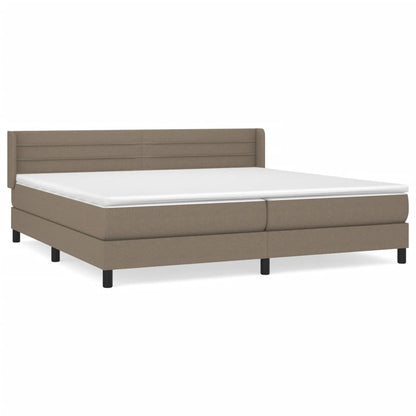 Giroletto a Molle con Materasso Tortora 200x200 cm in Tessuto | homemem39