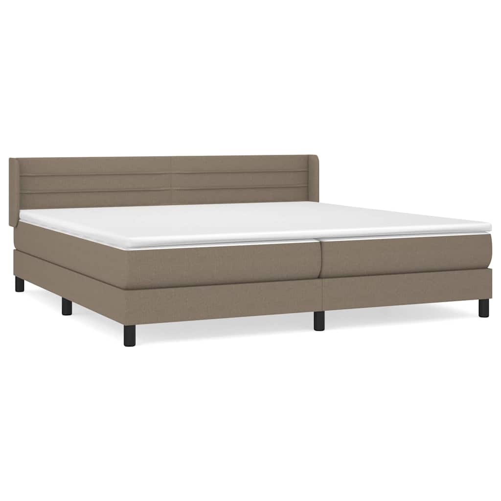Giroletto a Molle con Materasso Tortora 200x200 cm in Tessuto